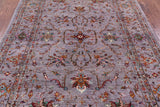 Grey Peshawar Hand Knotted Wool Rug - 5' 8" X 7' 9" - Golden Nile