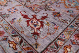 Grey Peshawar Hand Knotted Wool Rug - 5' 8" X 7' 9" - Golden Nile