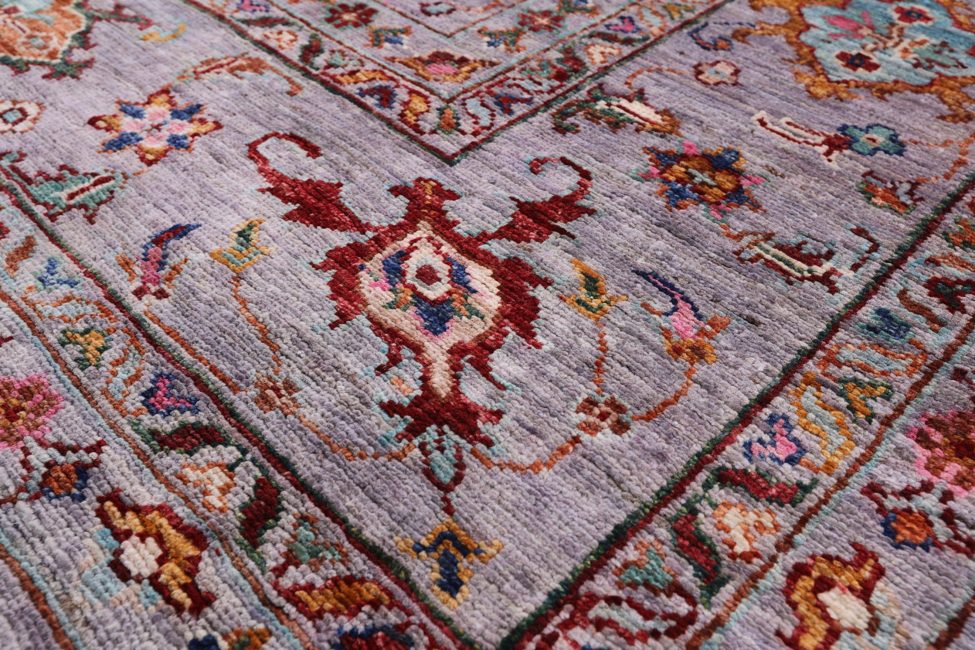 Grey Peshawar Hand Knotted Wool Rug - 5' 8" X 7' 9" - Golden Nile