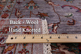 Grey Peshawar Hand Knotted Wool Rug - 5' 8" X 7' 9" - Golden Nile