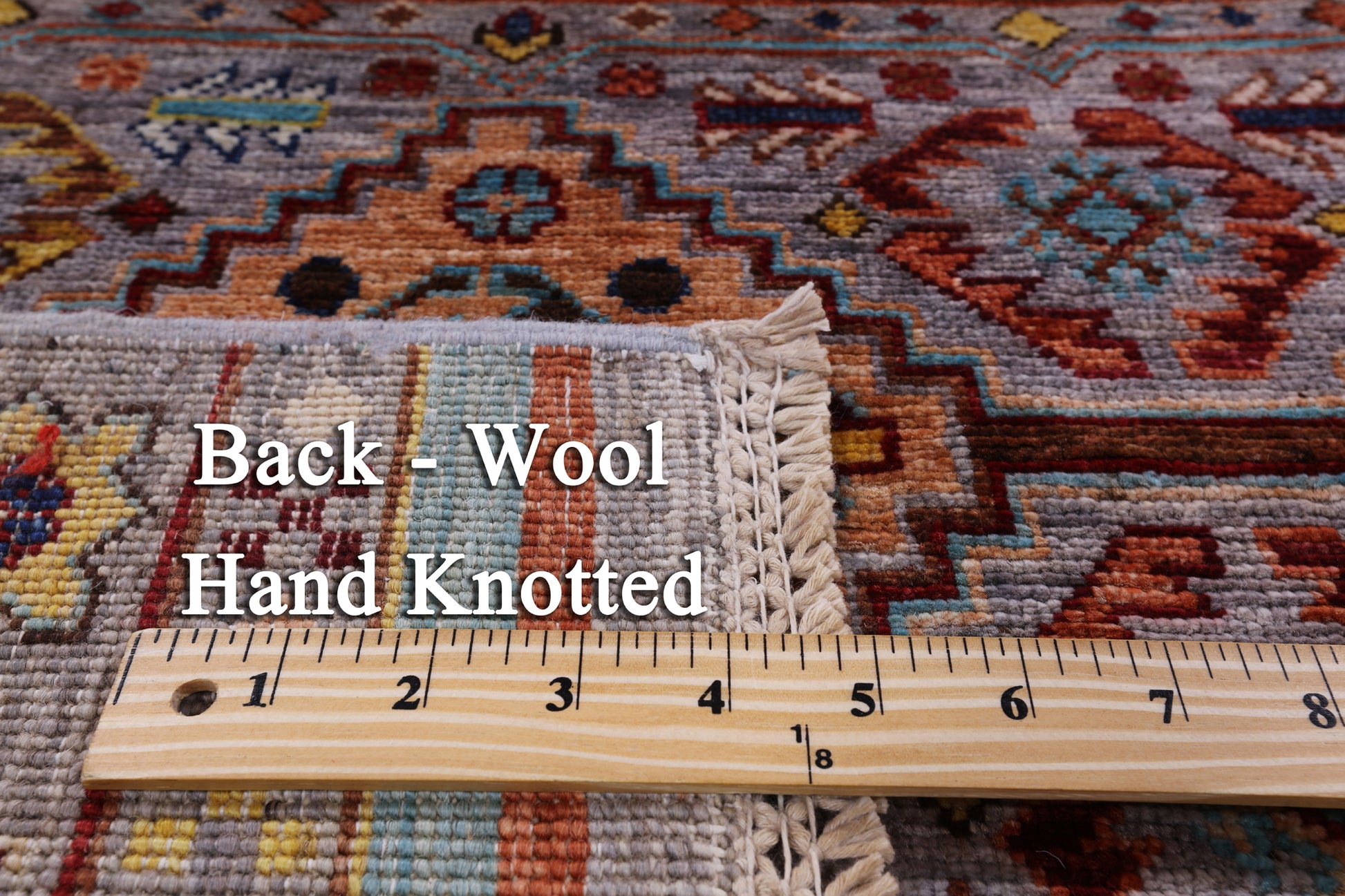 Khorjin Persian Gabbeh Handmade Wool Rug - 5' 7" X 7' 9" - Golden Nile