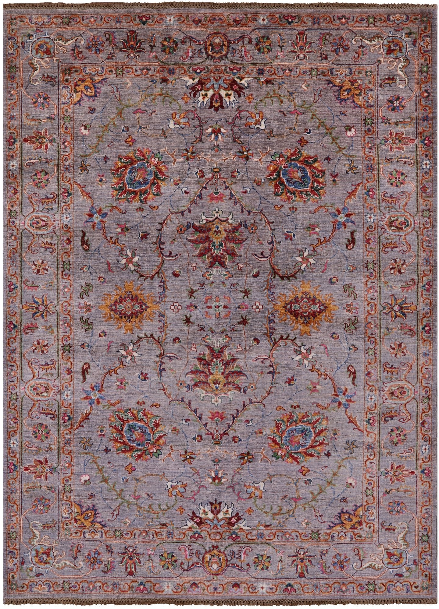 Peshawar Hand Knotted Wool Rug - 5' 10" X 7' 11" - Golden Nile