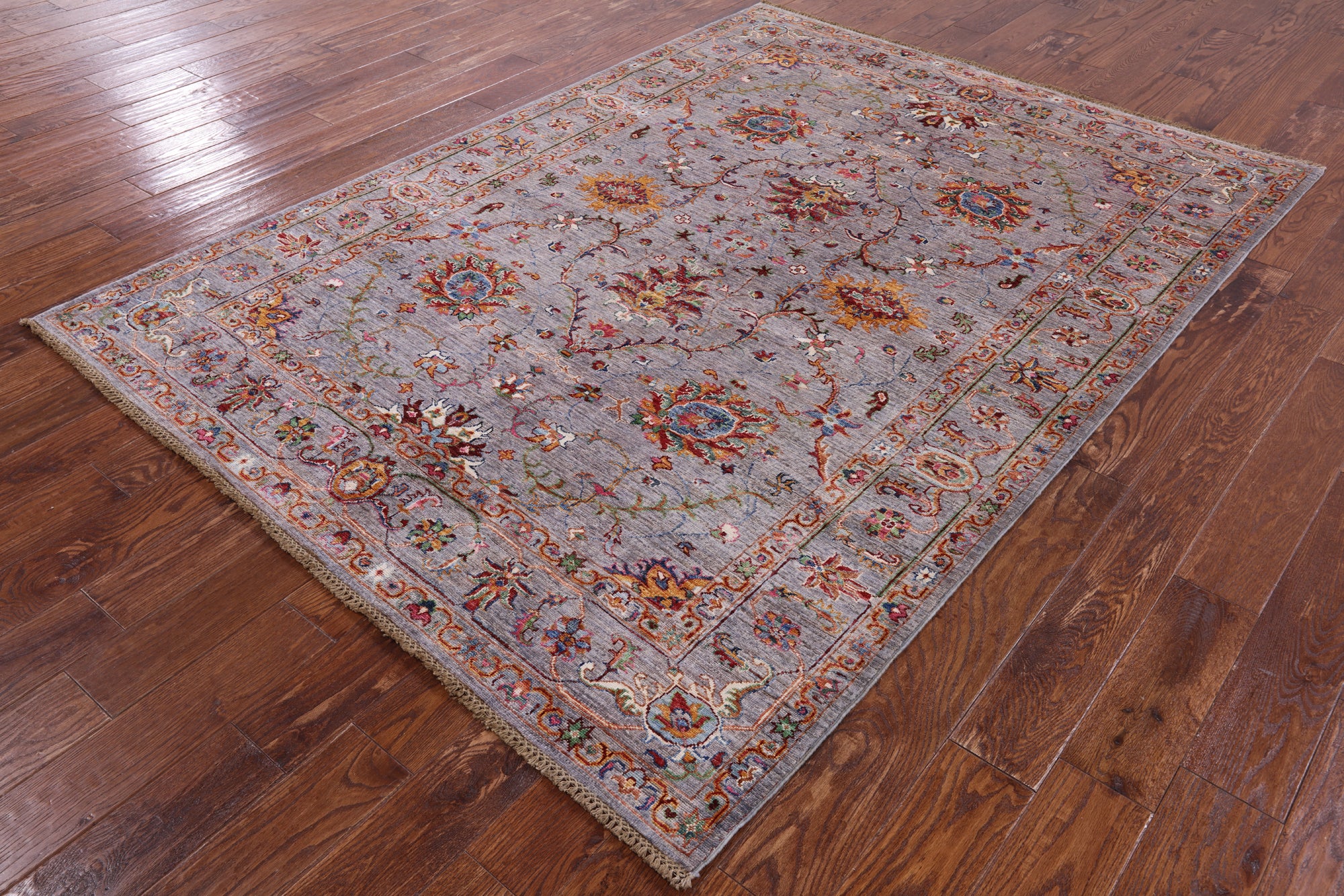 Peshawar Hand Knotted Wool Rug - 5' 10" X 7' 11" - Golden Nile