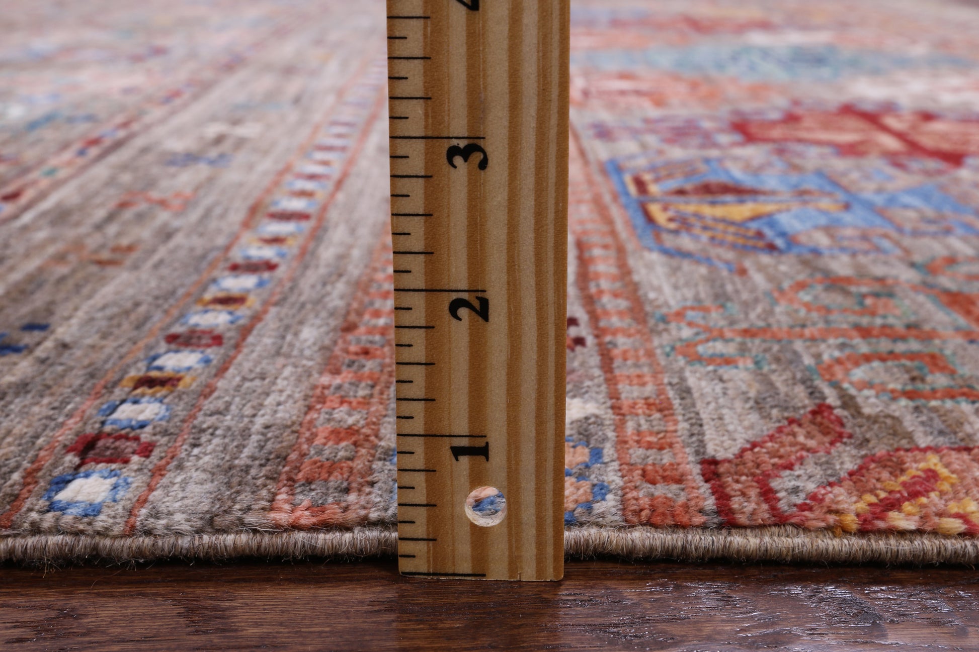 Khorjin Persian Gabbeh Hand Knotted Wool Rug - 5' 1" X 6' 7" - Golden Nile
