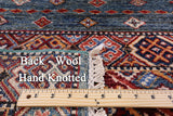 Green Khorjin Persian Gabbeh Hand Knotted Wool Rug - 4' 11" X 6' 9" - Golden Nile