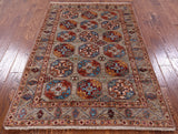 Turkmen Ersari Handmade Wool Rug - 3' 11" X 5' 11" - Golden Nile