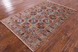 Turkmen Ersari Handmade Wool Rug - 3' 11" X 5' 11" - Golden Nile