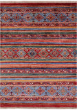 Khorjin Persian Gabbeh Handmade Wool Rug - 3' 8" X 4' 11" - Golden Nile