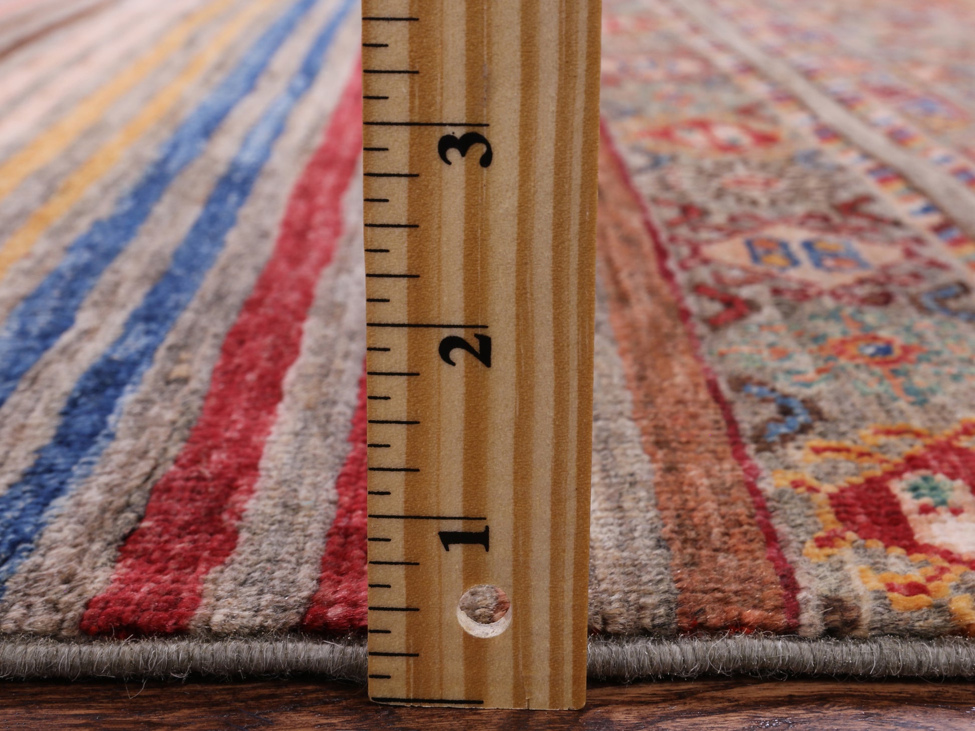 Khorjin Persian Gabbeh Handmade Wool Rug - 3' 4" X 4' 11" - Golden Nile