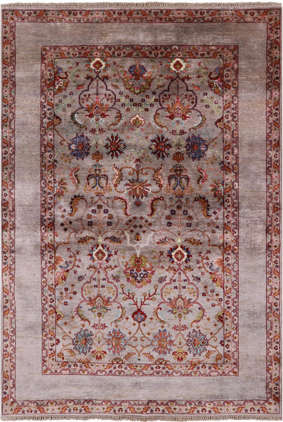 Peshawar Hand Knotted Wool Rug - 5' 6" X 7' 11" - Golden Nile