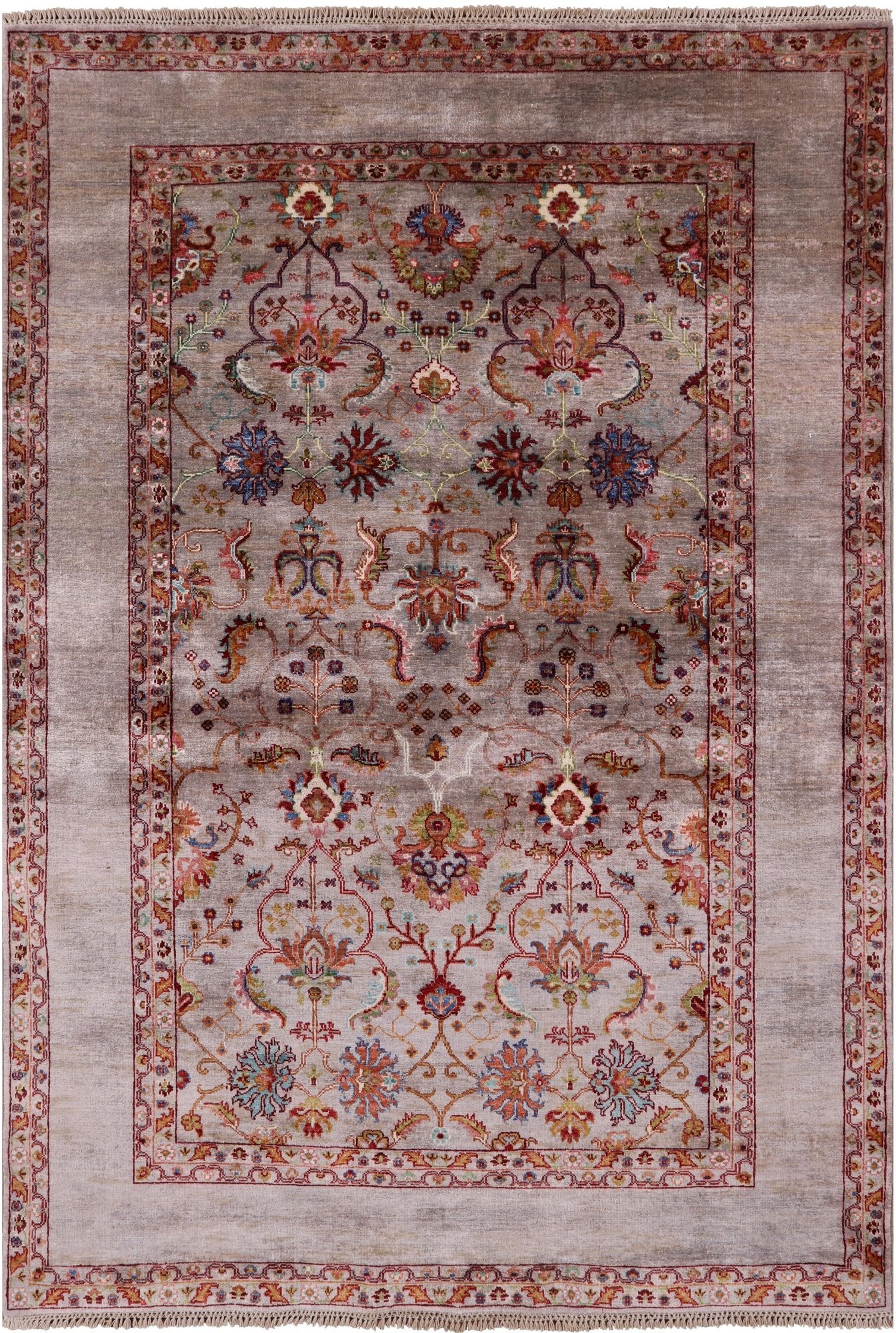 Peshawar Hand Knotted Wool Rug - 5' 6" X 7' 11" - Golden Nile