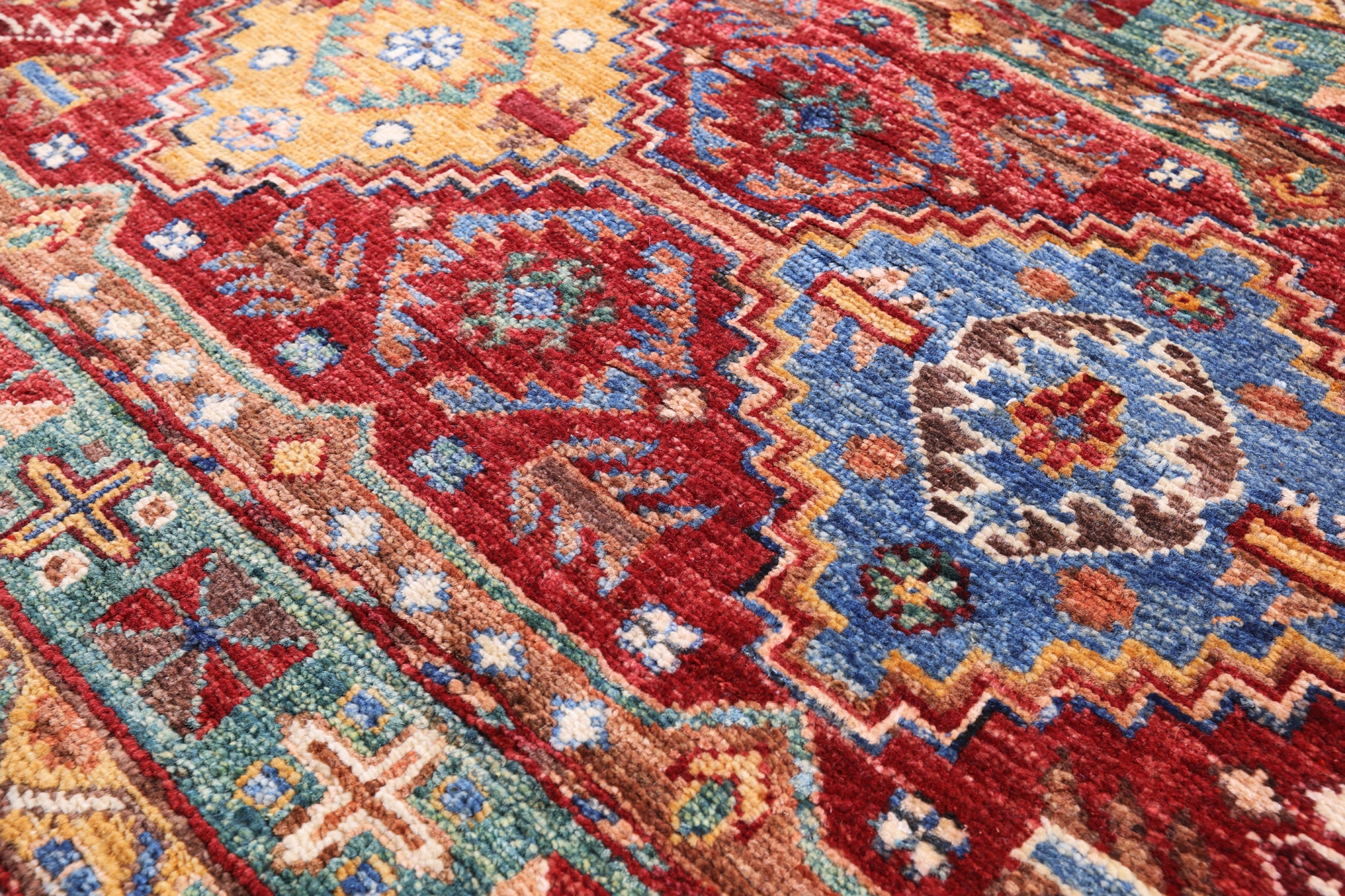 Khorjin Persian Gabbeh Hand Knotted Wool Rug - 5' 7" X 8' 6" - Golden Nile