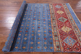 Khorjin Persian Gabbeh Hand Knotted Wool Rug - 5' 7" X 8' 6" - Golden Nile