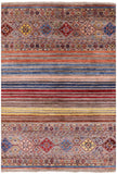 Khorjin Persian Gabbeh Handmade Wool Rug - 5' 8" X 8' 3" - Golden Nile
