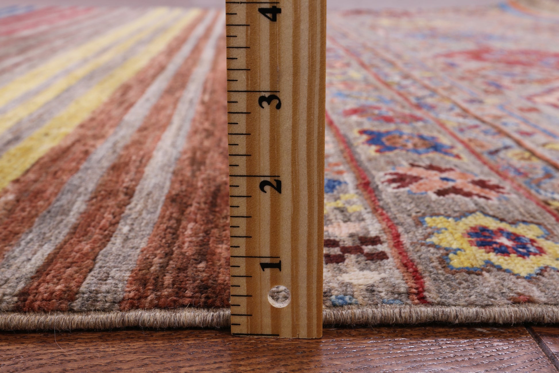 Khorjin Persian Gabbeh Handmade Wool Rug - 5' 8" X 8' 3" - Golden Nile