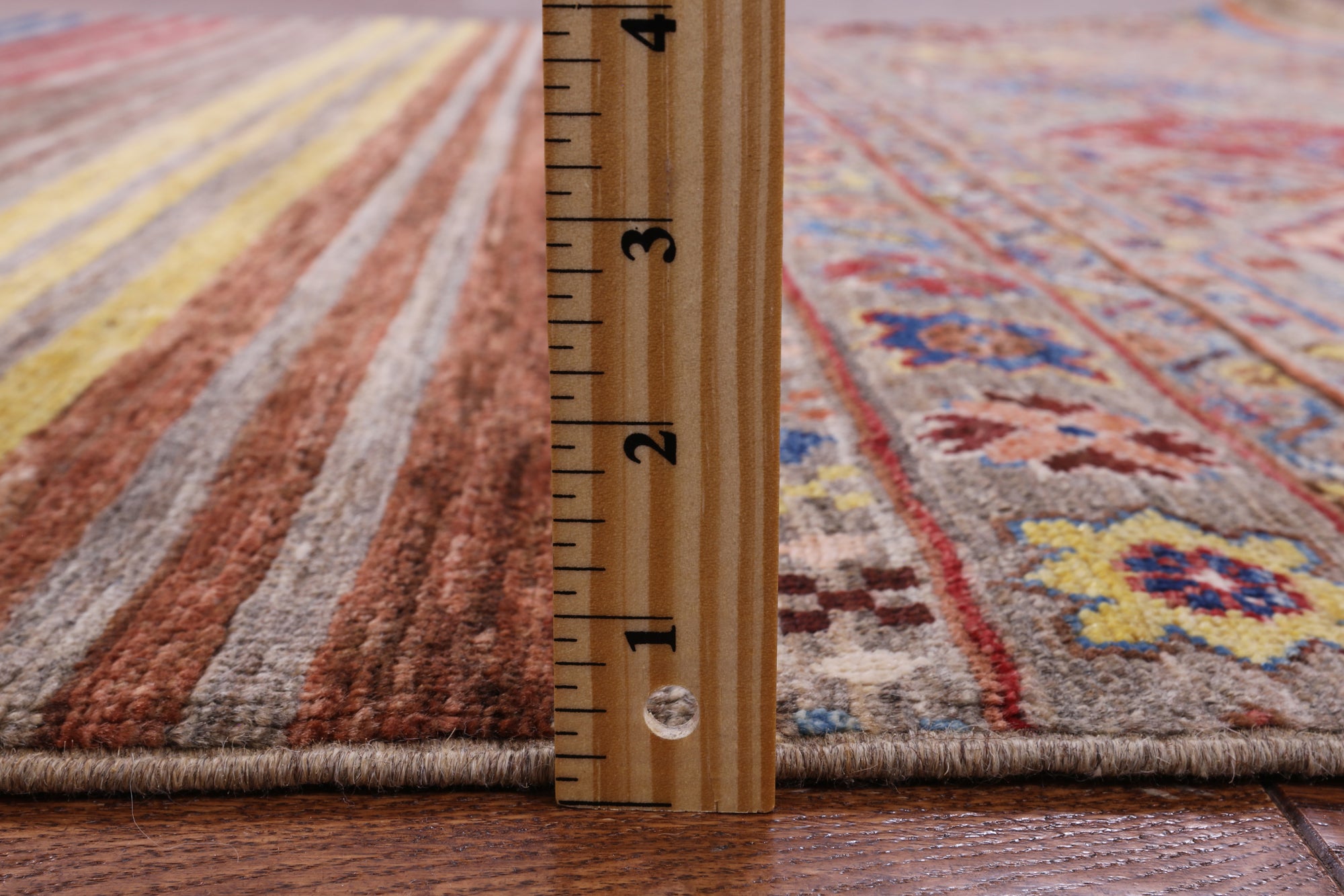 Khorjin Persian Gabbeh Handmade Wool Rug - 5' 8" X 8' 3" - Golden Nile