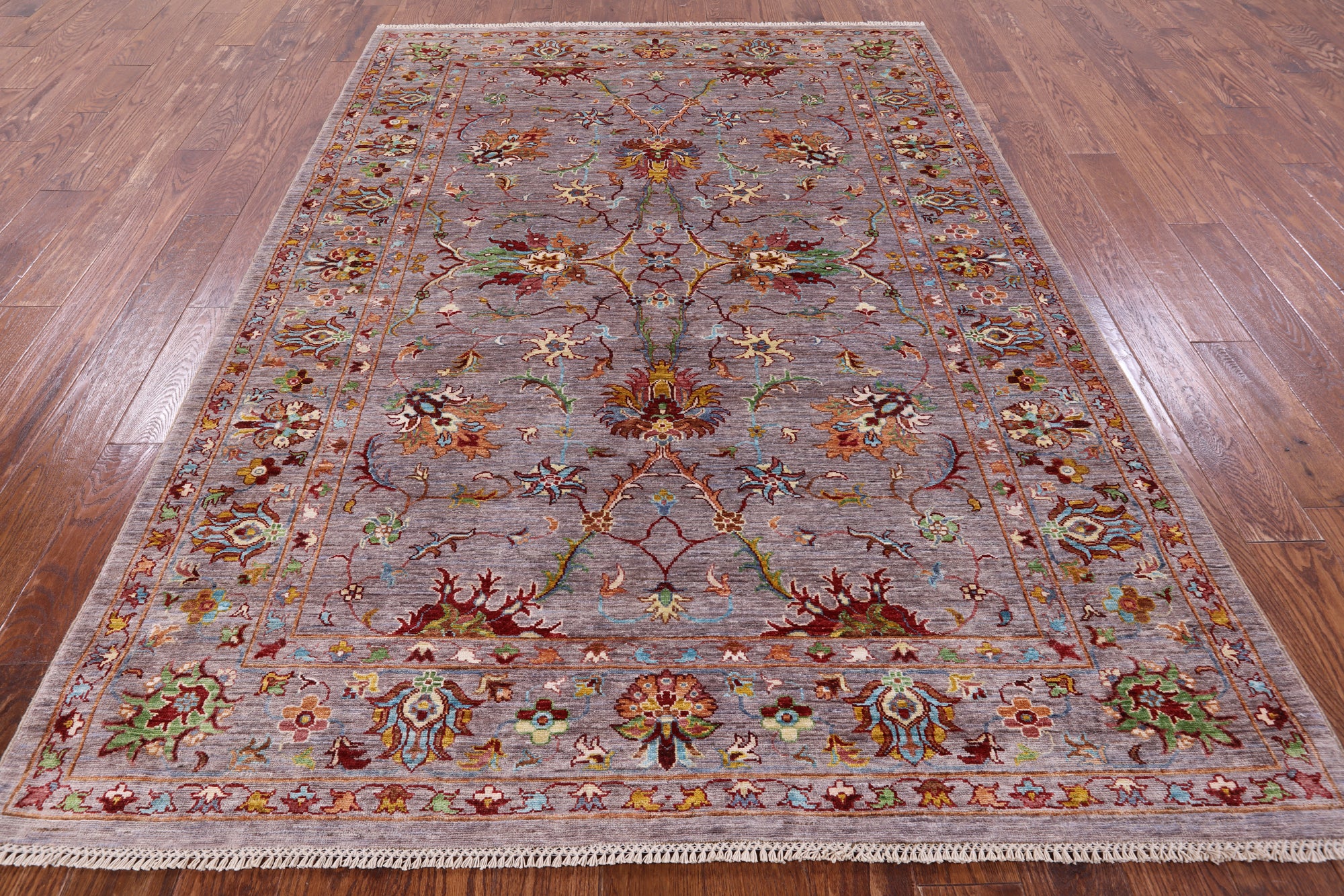 Peshawar Hand Knotted Wool Rug - 5' 10" X 8' 2" - Golden Nile