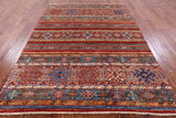 Khorjin Persian Gabbeh Handmade Wool Rug - 5' 10" X 7' 11" - Golden Nile
