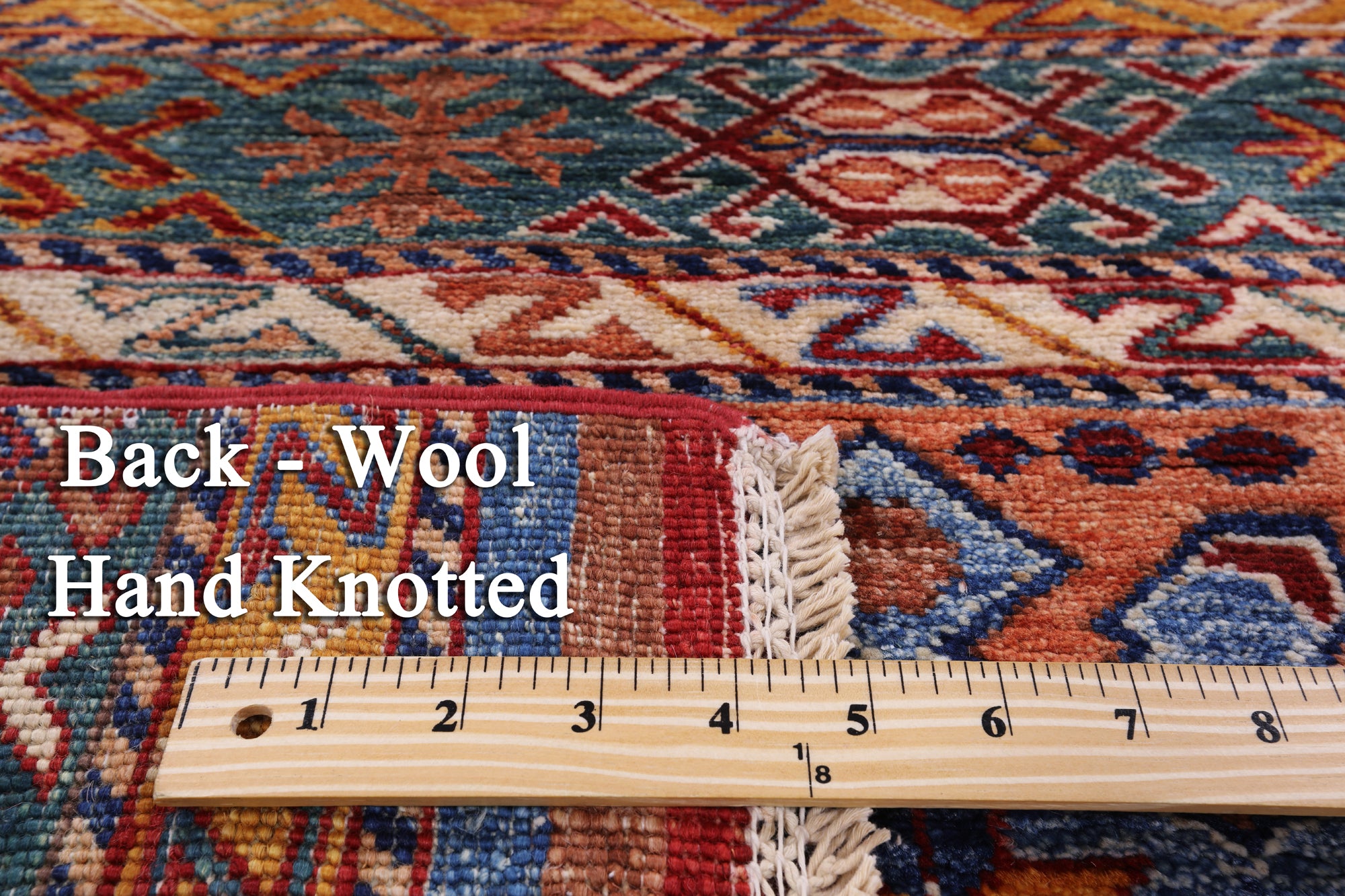 Khorjin Persian Gabbeh Handmade Wool Rug - 5' 10" X 7' 11" - Golden Nile