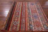 Khorjin Persian Gabbeh Handmade Wool Rug - 5' 10" X 7' 11" - Golden Nile