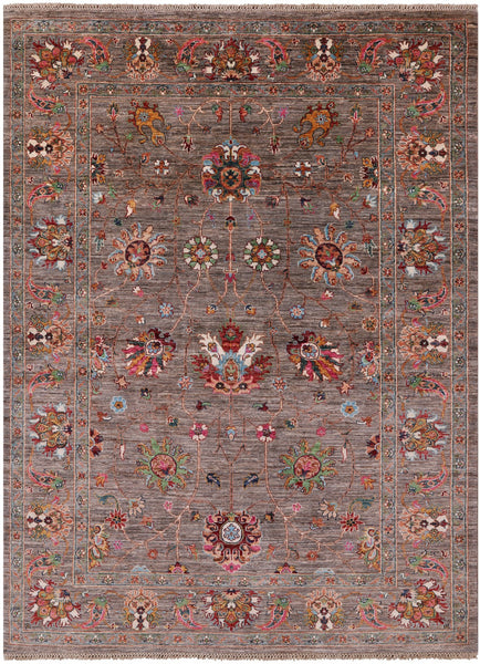 Peshawar Hand Knotted Wool Rug - 5' 10" X 7' 9" - Golden Nile