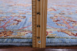 Blue Peshawar Hand Knotted Wool Rug - 7' 0" X 9' 8" - Golden Nile