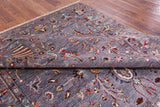 Grey Peshawar Hand Knotted Wool Rug - 7' 0" X 9' 9" - Golden Nile