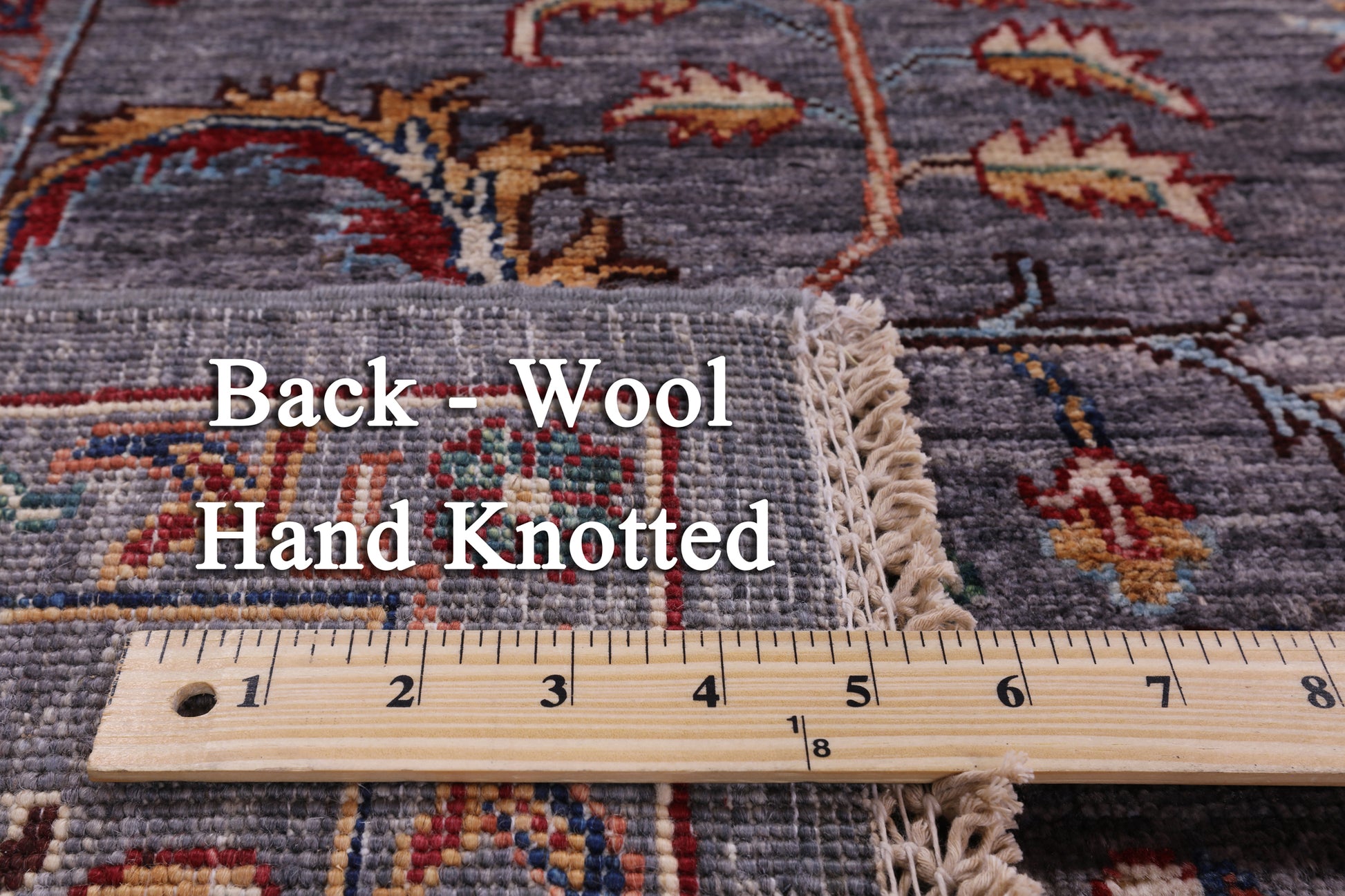Grey Peshawar Hand Knotted Wool Rug - 7' 0" X 9' 9" - Golden Nile