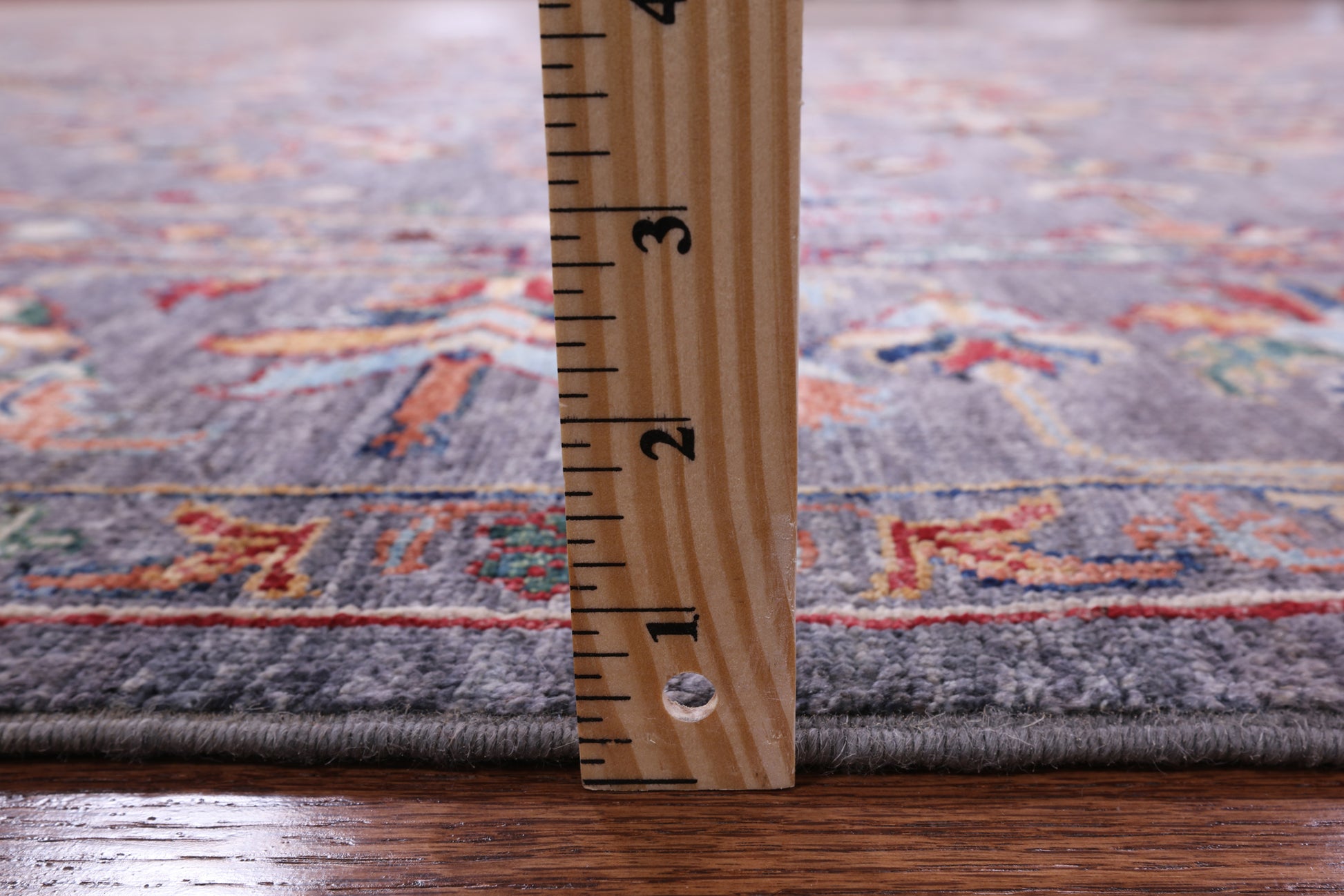 Grey Peshawar Hand Knotted Wool Rug - 7' 0" X 9' 9" - Golden Nile