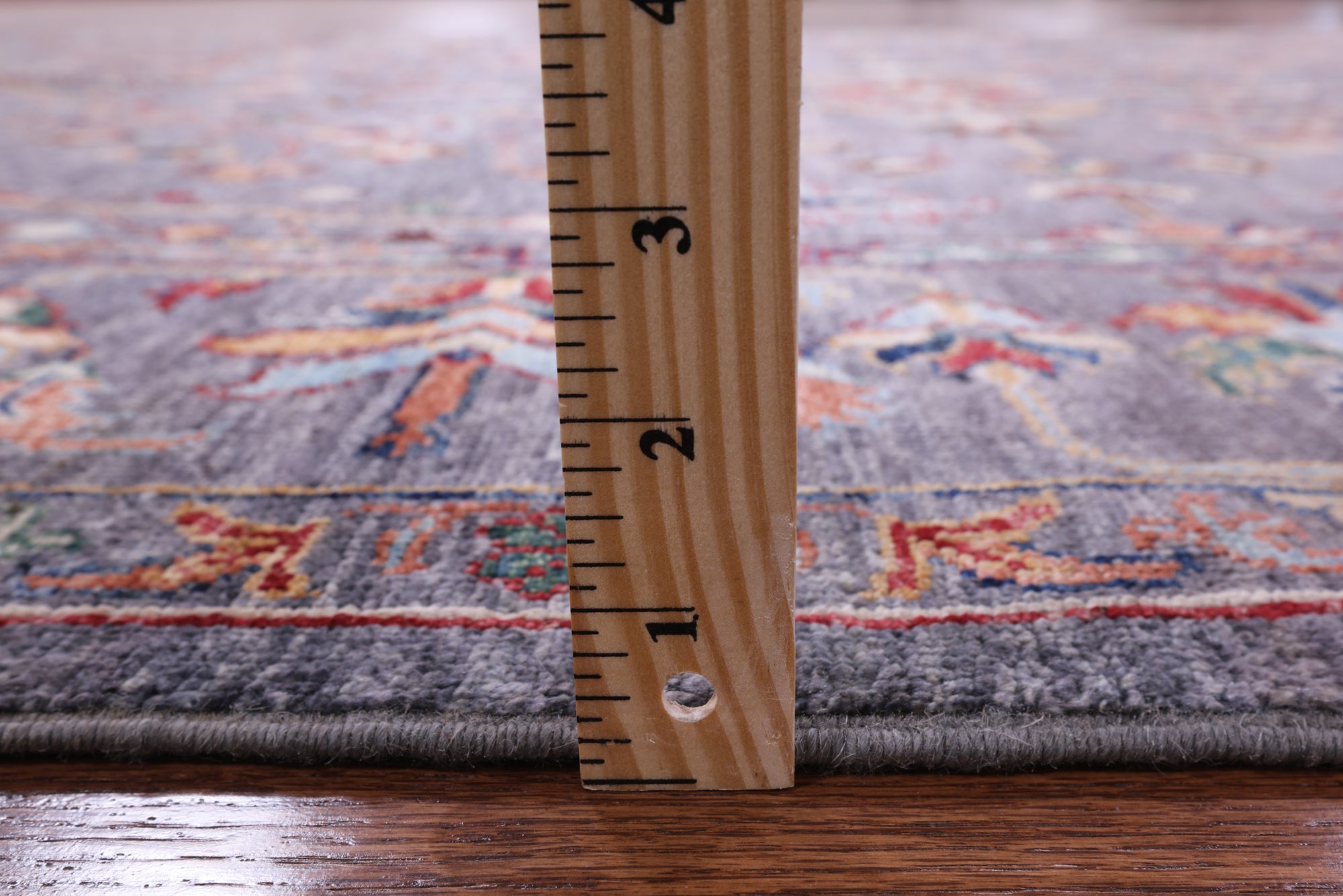 Grey Peshawar Hand Knotted Wool Rug - 7' 0" X 9' 9" - Golden Nile