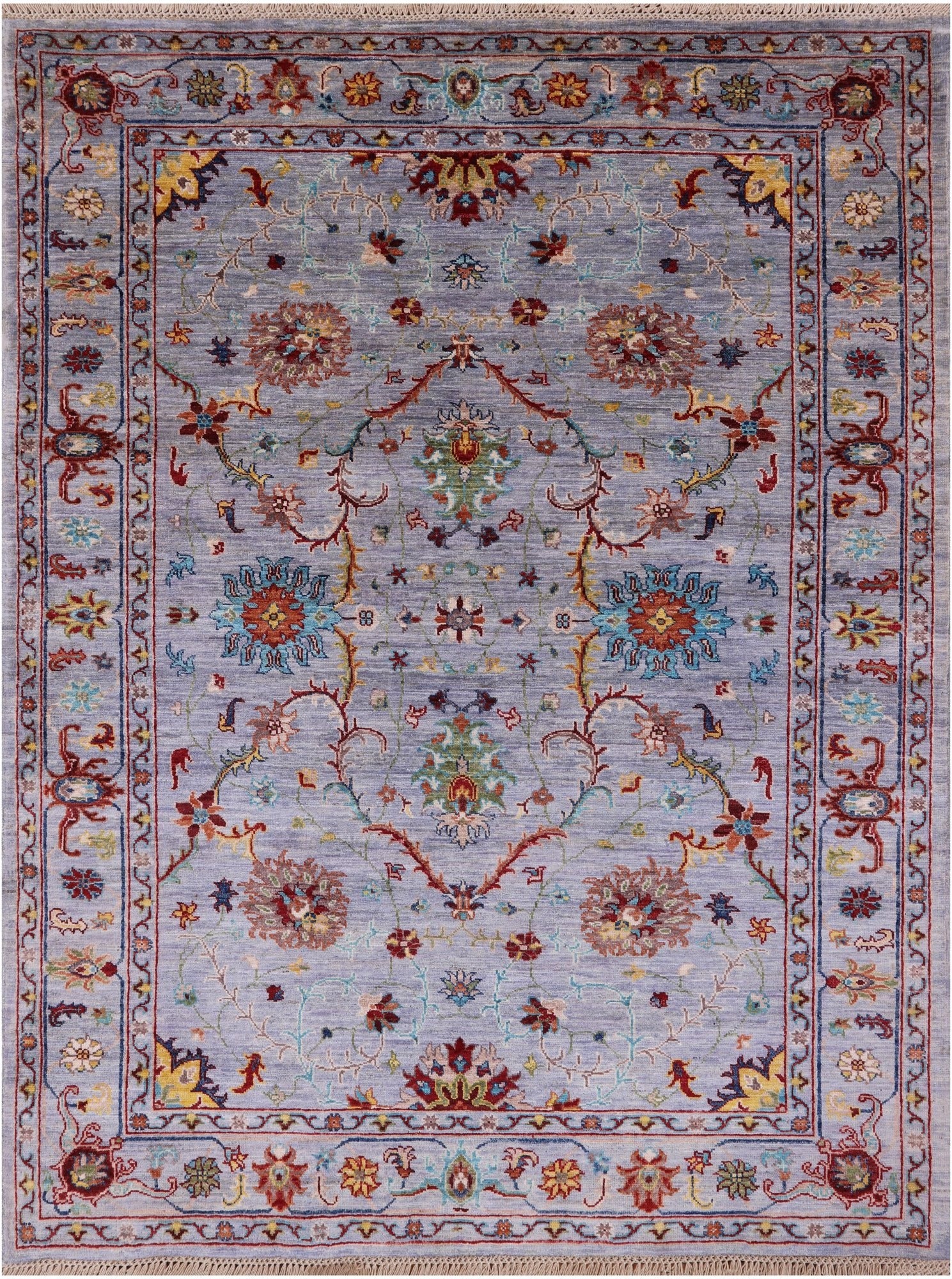 Peshawar Handmade Wool Rug - 5' 2" X 6' 8" - Golden Nile