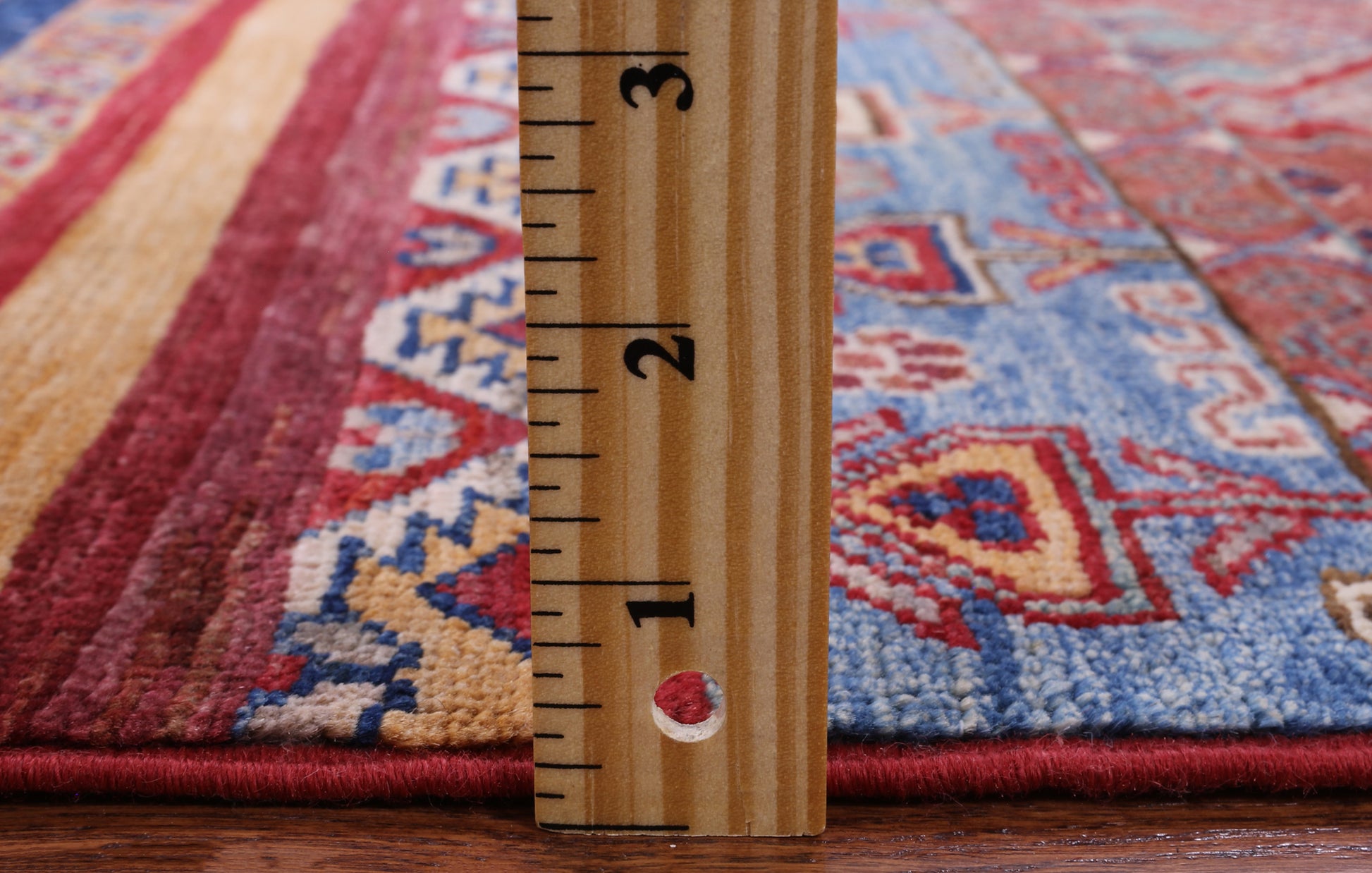 Khorjin Persian Gabbeh Hand Knotted Wool Rug - 4' 5" X 5' 9" - Golden Nile