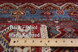 Khorjin Persian Gabbeh Hand Knotted Wool Rug - 4' 5" X 5' 9" - Golden Nile