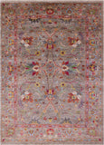 Peshawar Handmade Wool Rug - 5' 0" X 6' 9" - Golden Nile