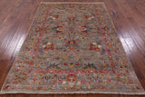 Peshawar Handmade Wool Rug - 5' 0" X 6' 9" - Golden Nile