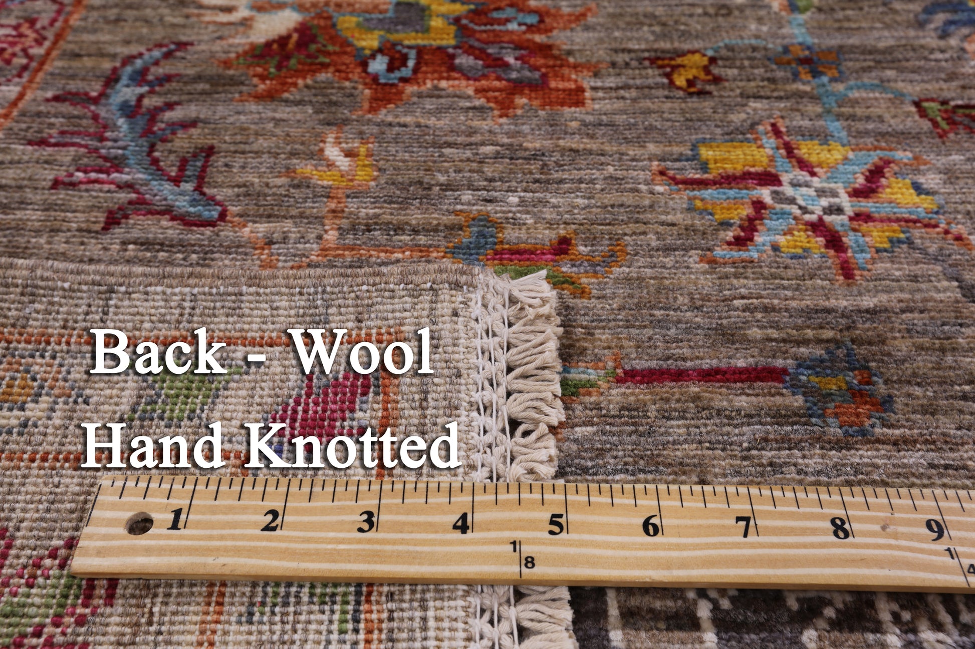 Peshawar Handmade Wool Rug - 5' 0" X 6' 9" - Golden Nile