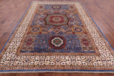 Geometric Persian Mamluk Handmade Wool Rug - 8' 3" X 11' 2" - Golden Nile