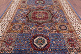 Geometric Persian Mamluk Handmade Wool Rug - 8' 3" X 11' 2" - Golden Nile