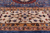 Geometric Persian Mamluk Handmade Wool Rug - 8' 3" X 11' 2" - Golden Nile