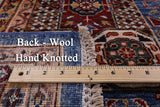 Geometric Persian Mamluk Handmade Wool Rug - 8' 3" X 11' 2" - Golden Nile
