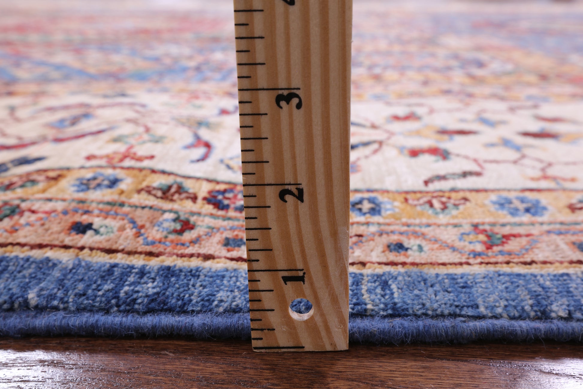 Geometric Persian Mamluk Handmade Wool Rug - 8' 3" X 11' 2" - Golden Nile