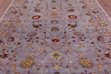Grey Peshawar Hand Knotted Wool Rug - 8' 2" X 10' 11" - Golden Nile