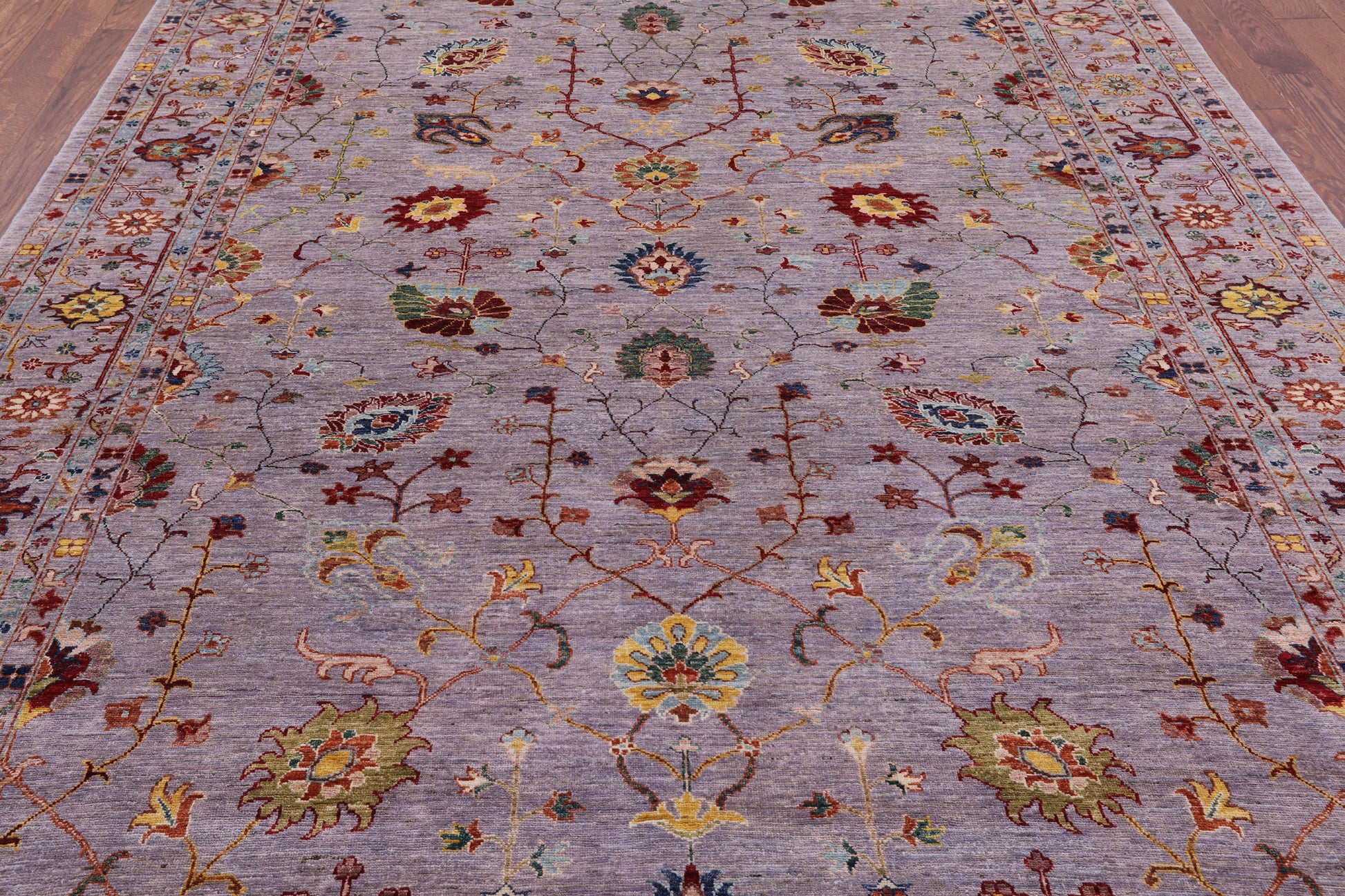 Grey Peshawar Hand Knotted Wool Rug - 8' 2" X 10' 11" - Golden Nile