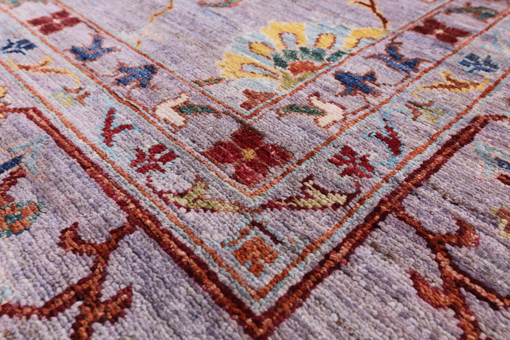 Grey Peshawar Hand Knotted Wool Rug - 8' 2" X 10' 11" - Golden Nile