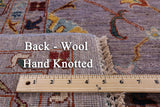 Grey Peshawar Hand Knotted Wool Rug - 8' 2" X 10' 11" - Golden Nile