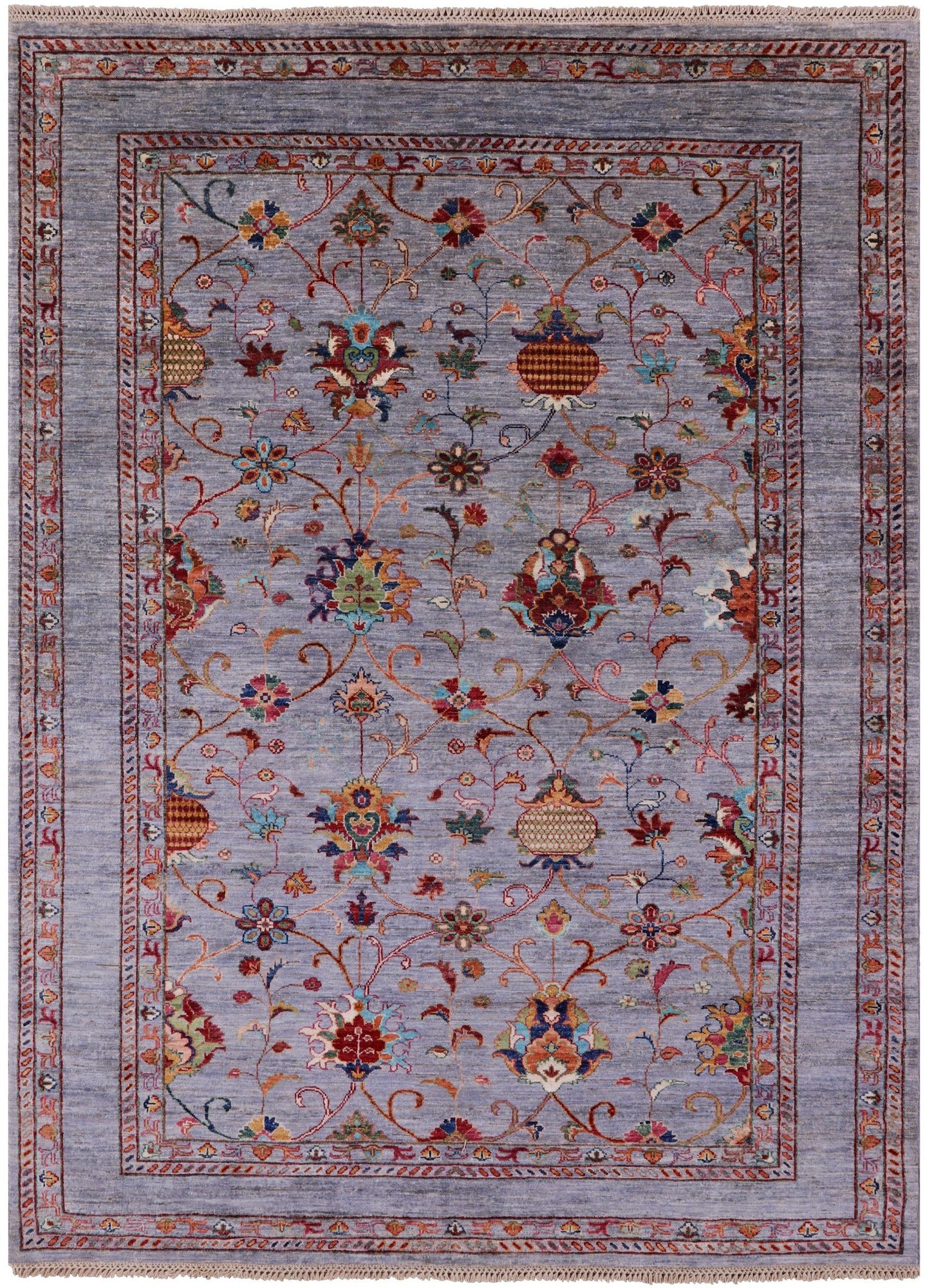 Peshawar Handmade Wool Rug - 5' 9" X 8' 0" - Golden Nile
