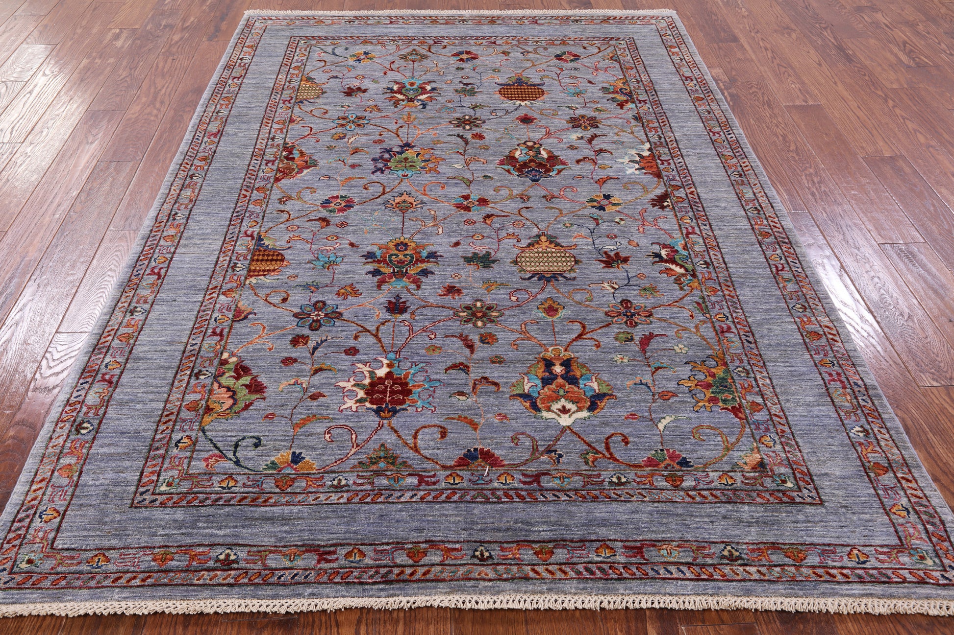 Peshawar Handmade Wool Rug - 5' 9" X 8' 0" - Golden Nile
