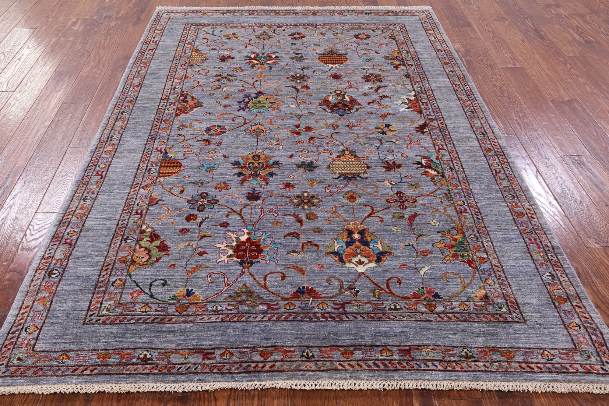 Peshawar Handmade Wool Rug - 5' 9" X 8' 0" - Golden Nile