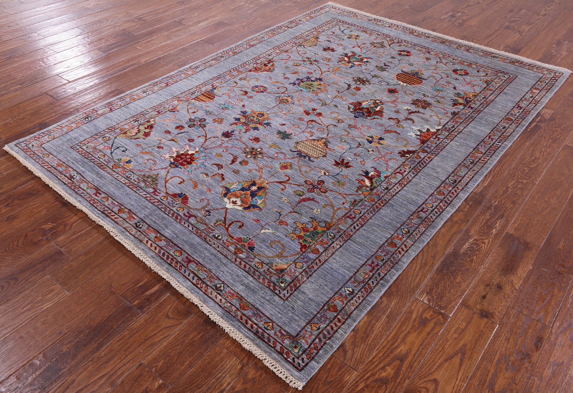 Peshawar Handmade Wool Rug - 5' 9" X 8' 0" - Golden Nile