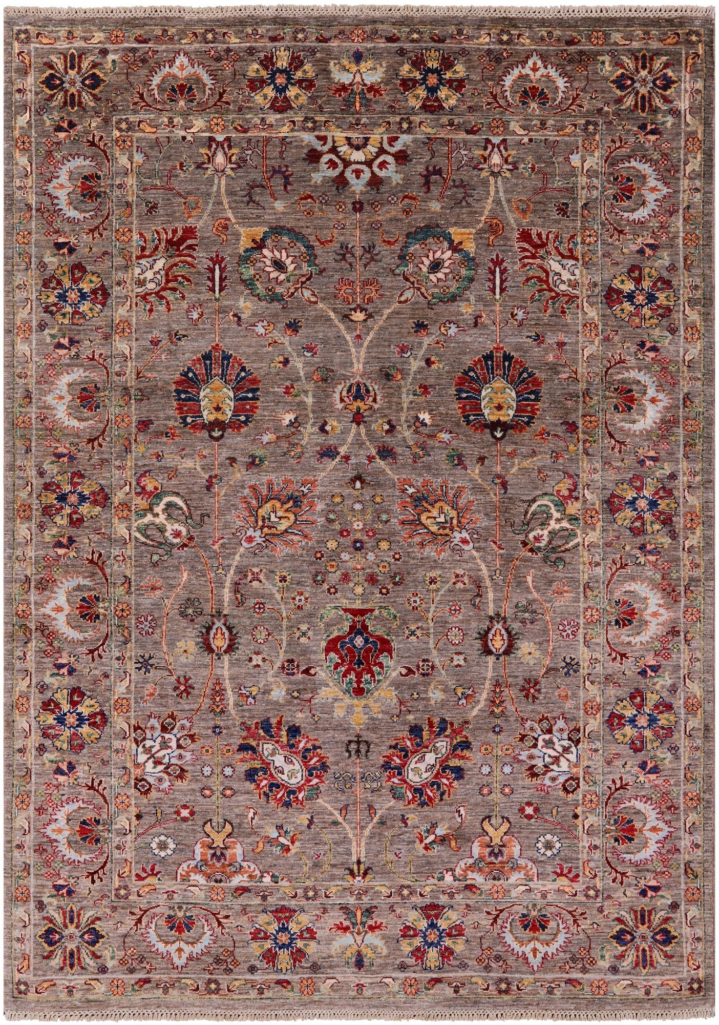 Peshawar Handmade Wool Rug - 5' 8" X 7' 11" - Golden Nile